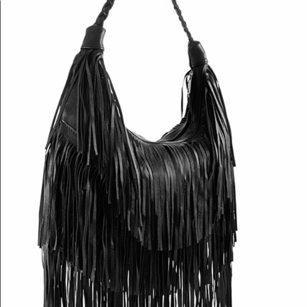 Black fringe purse